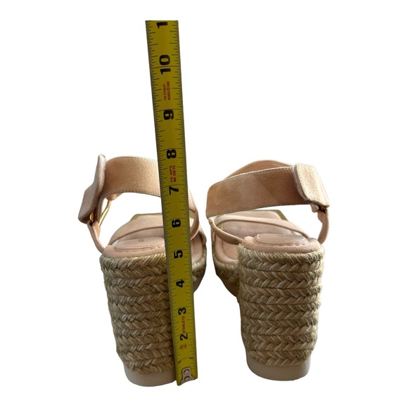 Good American Espadrille Wedge Suede Sandals Pale Pink Size 8.5 - Picture 6 of 9